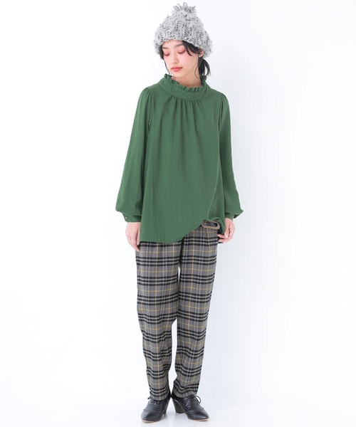 osharewalker（オシャレウォーカー）の「【廃盤】『チェック柄テーパードパンツ』（その他パンツ・レディース・ブラック/ベージュ/グレー・1/2）」の6枚目の写真