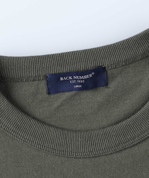 BACK NUMBER（バックナンバー）の「【BACK NUMBER】ヘビーウェイトロンＴ（Tシャツ/カットソー・メンズ・グレー/ブラック/ホワイト/オリーブ/ダークベージュ/ターコイズブルー・M/S/L/XL/MEDIUM/X-LARGE/LARGE/SMALL）」の9枚目の写真