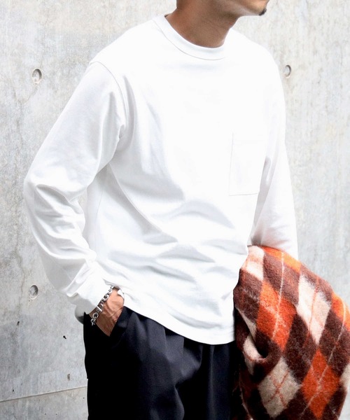 BACK NUMBER（バックナンバー）の「【BACK NUMBER】ヘビーウェイトロンＴ（Tシャツ/カットソー・メンズ・グレー/ブラック/ホワイト/オリーブ/ダークベージュ/ターコイズブルー・M/S/L/XL/MEDIUM/X-LARGE/LARGE/SMALL）」の13枚目の写真