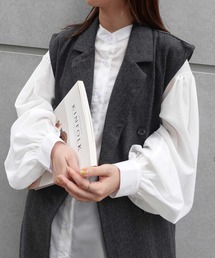 CORNERS | ダブルロングツィードジレ(ベスト)