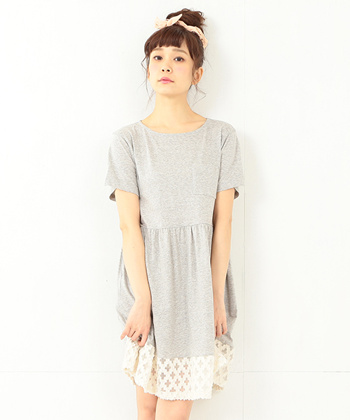CAROLINA GLASER（カロリナ グレイサー）の「CAROLINA GLASER / カット ポケットワンピース（ワンピース・レディース・グレー・ONE SIZE）」の3枚目の写真