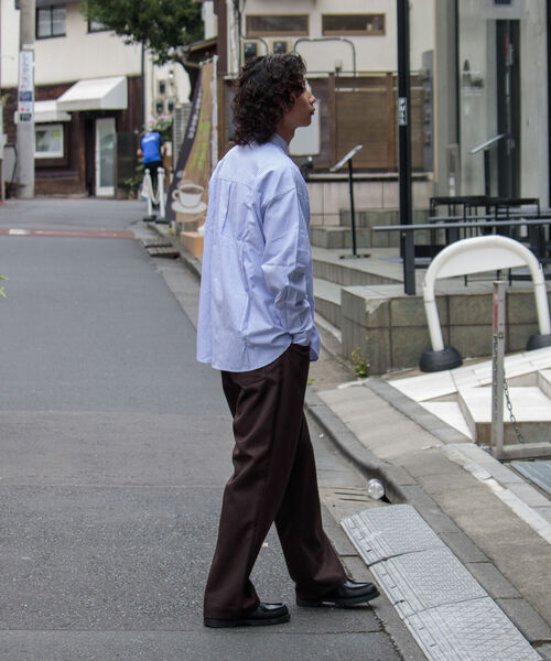 GLOSTER(グロスター)の「【GLOSTER/グロスター】オックスオーバーシャツ ボタンダウンストライプシャツ(シャツ/ブラウス・メンズ・グレー系その他/ベージュ系その他/グリーン系その他/ブルー系その他・S/M/L)」の13枚目の写真