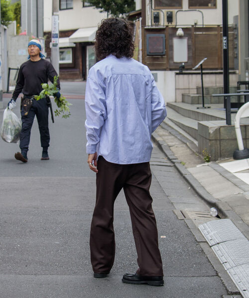 GLOSTER(グロスター)の「【GLOSTER/グロスター】オックスオーバーシャツ ボタンダウンストライプシャツ(シャツ/ブラウス・メンズ・グレー系その他/ベージュ系その他/グリーン系その他/ブルー系その他・S/M/L)」の14枚目の写真