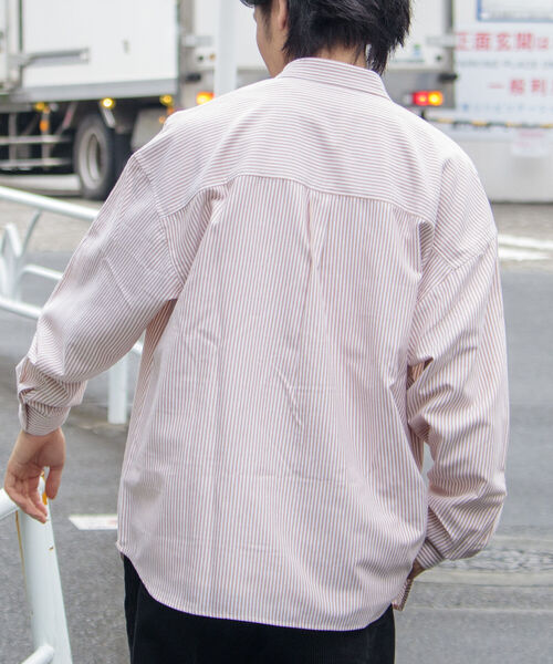 GLOSTER(グロスター)の「【GLOSTER/グロスター】オックスオーバーシャツ ボタンダウンストライプシャツ(シャツ/ブラウス・メンズ・グレー系その他/ベージュ系その他/グリーン系その他/ブルー系その他・S/M/L)」の19枚目の写真