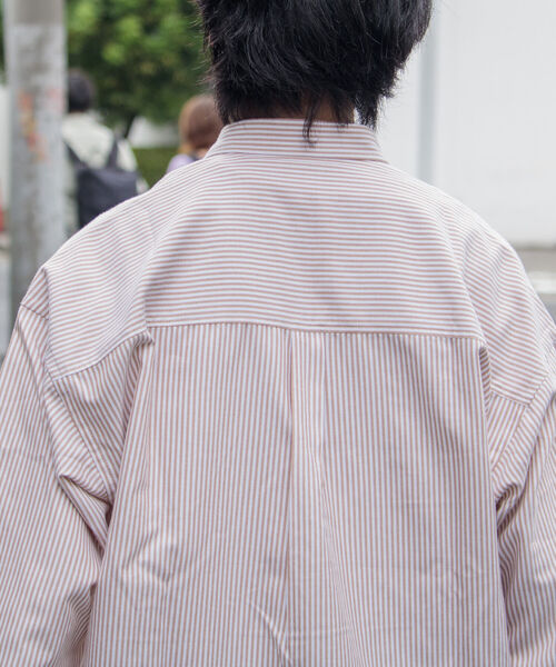 GLOSTER(グロスター)の「【GLOSTER/グロスター】オックスオーバーシャツ ボタンダウンストライプシャツ(シャツ/ブラウス・メンズ・グレー系その他/ベージュ系その他/グリーン系その他/ブルー系その他・S/M/L)」の20枚目の写真
