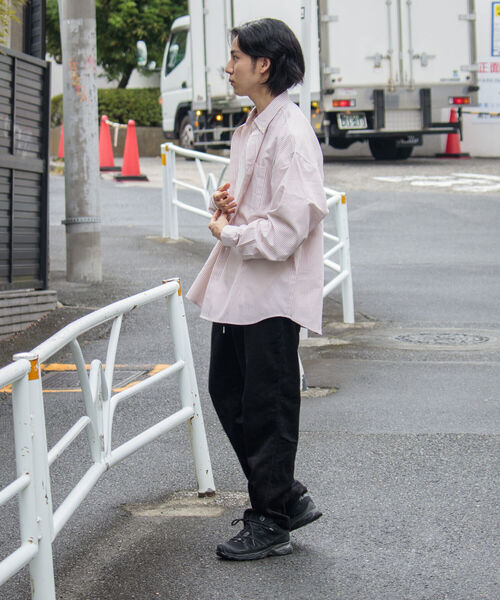 GLOSTER(グロスター)の「【GLOSTER/グロスター】オックスオーバーシャツ ボタンダウンストライプシャツ(シャツ/ブラウス・メンズ・グレー系その他/ベージュ系その他/グリーン系その他/ブルー系その他・S/M/L)」の22枚目の写真