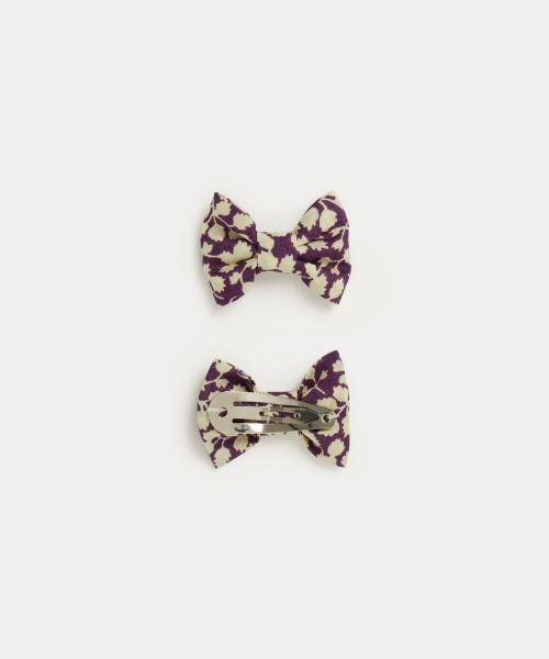 Bonpoint（ボンポワン）の「限定リバティ ヘアアクセサリー（バレッタ/ヘアクリップ・キッズ・マルチ/プラム・FREE）」の2枚目の写真