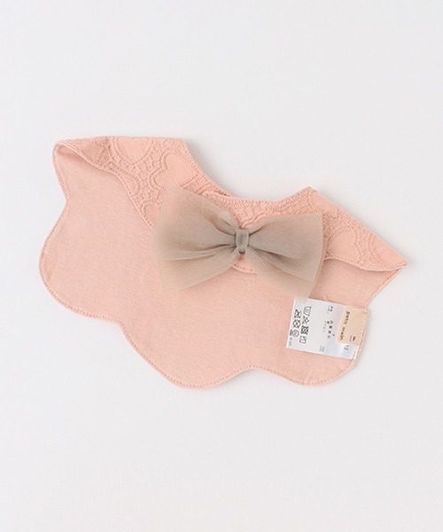 petit main(プティマイン)の「スカラップスタイ(スタイ/よだれかけ・キッズ・ライトピンク/オフホワイト/ネイビー・FREE)」の11枚目の写真