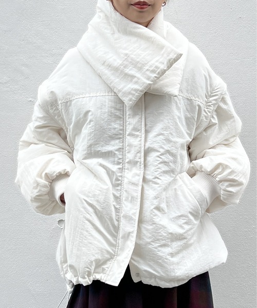 one way（ワンウェイ）の「マルチウェイ/スヌード付き/フェイクダウンコート（ダウンジャケット/コート・レディース・ホワイト/ブラック・FREE）」の20枚目の写真