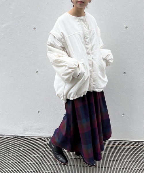 one way（ワンウェイ）の「マルチウェイ/スヌード付き/フェイクダウンコート（ダウンジャケット/コート・レディース・ホワイト/ブラック・FREE）」の16枚目の写真