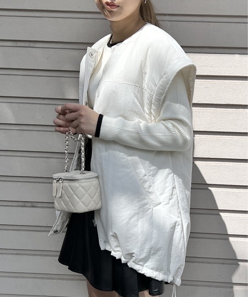 one way（ワンウェイ）の「マルチウェイ/スヌード付き/フェイクダウンコート（ダウンジャケット/コート・レディース・ホワイト/ブラック・FREE）」の9枚目の写真