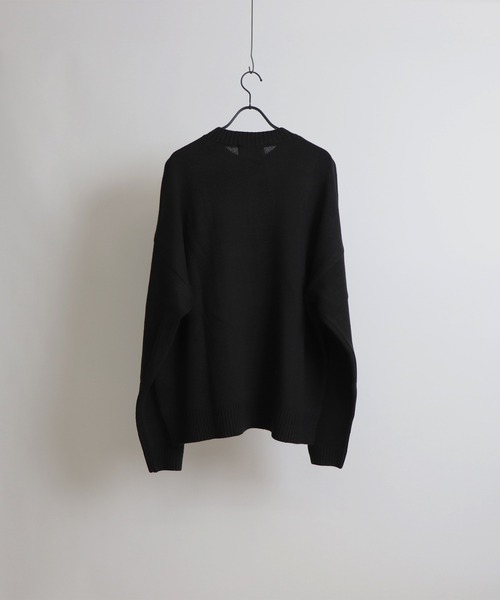 Confirm（コンファーム）の「ルーズシルエット クルーネック ナチュラルベーシックプルオーバーニット【Confirm】（ニット/セーター・メンズ・ブラック/ワイン/サックスブルー/ブルー系その他2/ブルー/ホワイト系その他2/ブラウン系その他2/イエロー系その他2/ホワイト/ホワイト系その他/ホワイト系その他3/ベージュ系その他2/オレンジ系その他2/グリーン/ミント/ブラック系その他2・M/L/S）」の19枚目の写真