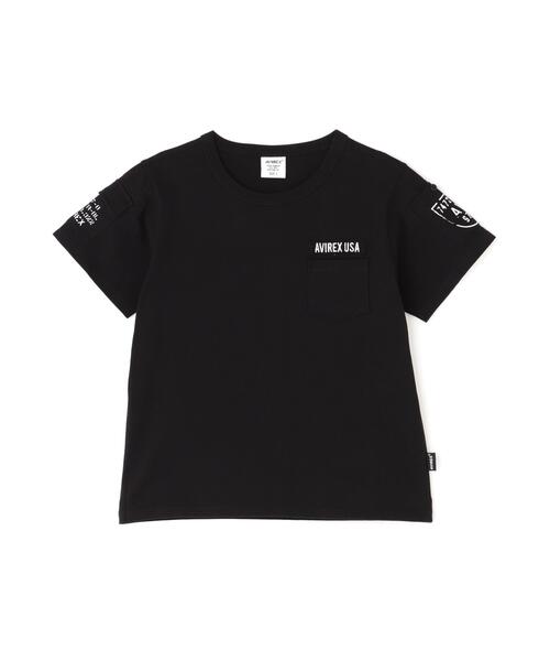 AVIREX(アヴィレックス)の「【KID'S/キッズ】S/S FATIGUE T-SHIRT / 半袖 ファティーグ Tシャツ / AVIREX / アヴィレックス(Tシャツ/カットソー・キッズ・オリーブ系/ネイビー/その他3/ブラック/ホワイト・S/L/M)」の3枚目の写真