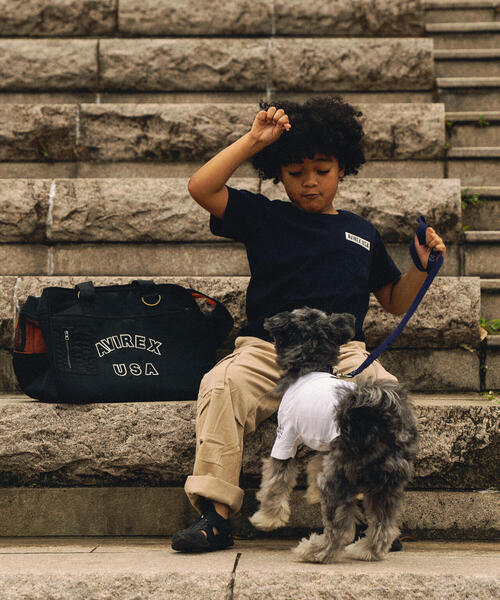 AVIREX(アヴィレックス)の「【KID'S/キッズ】S/S FATIGUE T-SHIRT / 半袖 ファティーグ Tシャツ / AVIREX / アヴィレックス(Tシャツ/カットソー・キッズ・オリーブ系/ネイビー/その他3/ブラック/ホワイト・S/L/M)」の12枚目の写真