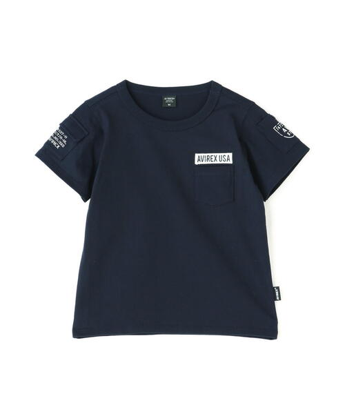 AVIREX(アヴィレックス)の「【KID'S/キッズ】S/S FATIGUE T-SHIRT / 半袖 ファティーグ Tシャツ / AVIREX / アヴィレックス(Tシャツ/カットソー・キッズ・オリーブ系/ネイビー/その他3/ブラック/ホワイト・S/L/M)」の5枚目の写真