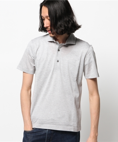 EDIFICE（エディフィス）の「◇CITA/チータ U14/42MOD-PIQUETポロシャツ（ポロシャツ・メンズ・グレー/ホワイト/グリーン/ネイビー/ダークブルー/レッド・46/44/48）」の3枚目の写真