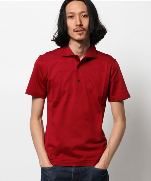 EDIFICE（エディフィス）の「◇CITA/チータ U14/42MOD-PIQUETポロシャツ（ポロシャツ・メンズ・グレー/ホワイト/グリーン/ネイビー/ダークブルー/レッド・46/44/48）」の6枚目の写真