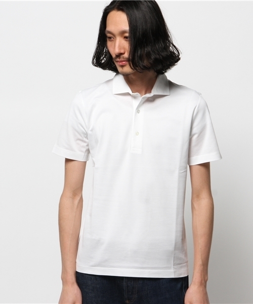 EDIFICE（エディフィス）の「◇CITA/チータ U14/42MOD-PIQUETポロシャツ（ポロシャツ・メンズ・グレー/ホワイト/グリーン/ネイビー/ダークブルー/レッド・46/44/48）」の7枚目の写真