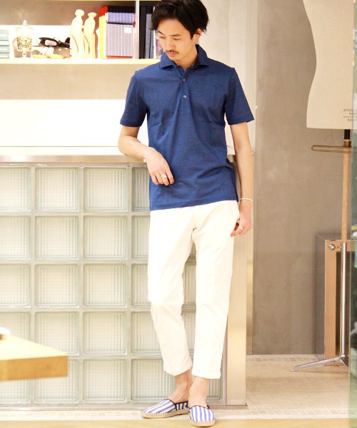 EDIFICE（エディフィス）の「◇CITA/チータ U14/42MOD-PIQUETポロシャツ（ポロシャツ・メンズ・グレー/ホワイト/グリーン/ネイビー/ダークブルー/レッド・46/44/48）」の15枚目の写真