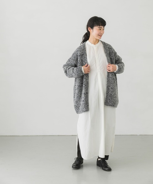 かぐれ（カグレ）の「アルパカウールカーディガン（カーディガン/ボレロ・レディース・グレー系その他/ネイビー・FREE）」の5枚目の写真