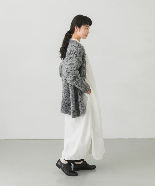 かぐれ（カグレ）の「アルパカウールカーディガン（カーディガン/ボレロ・レディース・グレー系その他/ネイビー・FREE）」の6枚目の写真