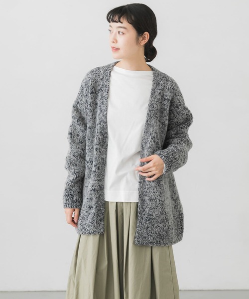 かぐれ（カグレ）の「アルパカウールカーディガン（カーディガン/ボレロ・レディース・グレー系その他/ネイビー・FREE）」の19枚目の写真