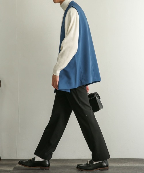 SENSE OF PLACE by URBAN RESEARCH（センスオブプレイスバイアーバンリサーチ）の「『イージーケア』リブハイネックセーター（ニット/セーター・メンズ・オリーブ/ブラック/アイボリー・MEDIUM/LARGE）」の6枚目の写真