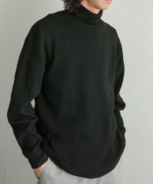 SENSE OF PLACE by URBAN RESEARCH（センスオブプレイスバイアーバンリサーチ）の「『イージーケア』リブハイネックセーター（ニット/セーター・メンズ・オリーブ/ブラック/アイボリー・MEDIUM/LARGE）」の10枚目の写真