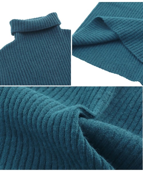 ANAP(アナップ)の「タートルネックリブトップスセーター(ニット/セーター・レディース・レッド/ブルー/ブラック/アイボリー・FREE)」の16枚目の写真