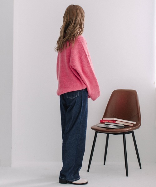 Flugge(フラッジー)の「white stitch wide denim/ホワイトステッチワイドデニム(デニムパンツ・レディース・ブラック/ワンウォッシュ・SMALL/MEDIUM)」の12枚目の写真