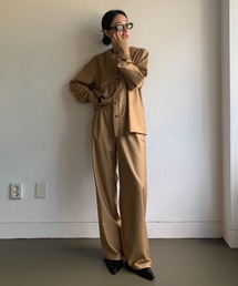 【DIDOT.】 SET UP サイドジッパーワイドスラックス