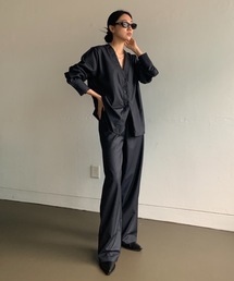【DIDOT.】 SET UP サイドジッパーワイドスラックス