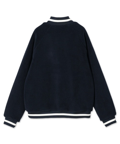 Guess(ゲス)の「Knit Bomber Jacket(ブルゾン・メンズ・ダークネイビー/アイボリー・MEDIUM/LARGE/SMALL/X-LARGE)」の3枚目の写真