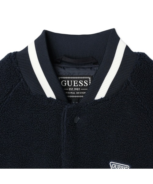 Guess(ゲス)の「Knit Bomber Jacket(ブルゾン・メンズ・ダークネイビー/アイボリー・MEDIUM/LARGE/SMALL/X-LARGE)」の4枚目の写真