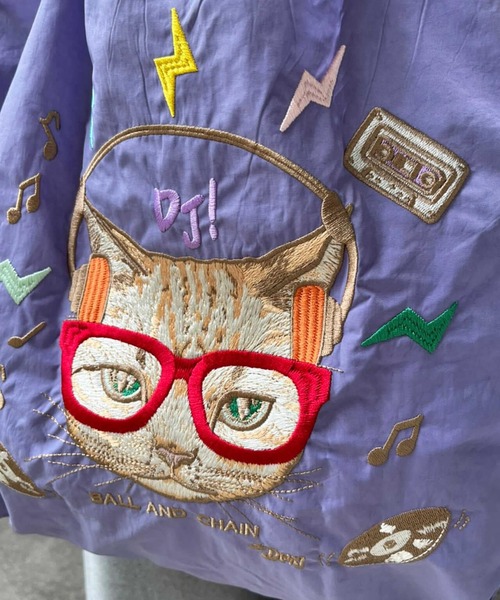 【廃盤☆新品未使用】ボールアンドチェーン 人気の猫柄 DJ CAT ブラック M 廃盤☆新品未使用】ボールアンドチェーン 人気の猫柄 DJ CAT