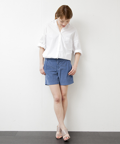Demi-Luxe BEAMS（デミルクス ビームス）の「【GLOW7月号掲載】Demi-Luxe BEAMS / コーデュロイ ショートパンツ（その他パンツ・レディース・オフホワイト/グレー/ブルー・38/36）」の6枚目の写真