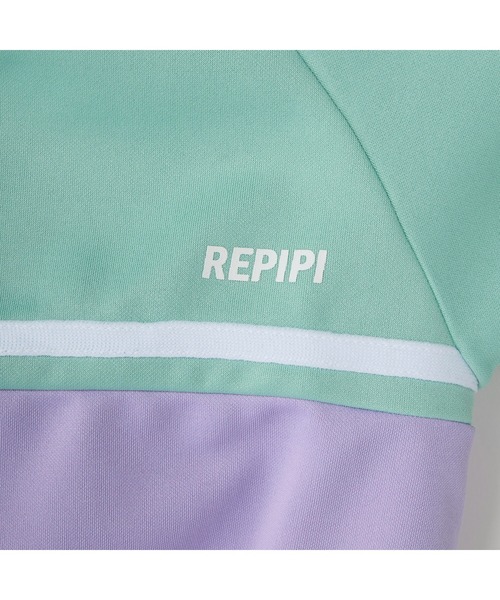 repipi armario(レピピ アルマリオ)の「repipi armario/レピピアルマリオ キッズ 切替 ライン ジップアップ ハイネック ジャージ スポーツウェア(ブルゾン・キッズ・ブラック/ミント/ピンク/サックスブルー・150cm/160cm/140cm/170cm)」の12枚目の写真