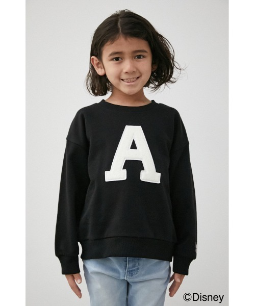 AZUL by moussy（アズールバイマウジー）の「AJUGA.×AZUL KIDS LOGO SWEAT/AJUGA.×AZULキッズロゴスウェット（スウェット・キッズ・ブラック/グリーン・MEDIUM/SMALL）」の6枚目の写真