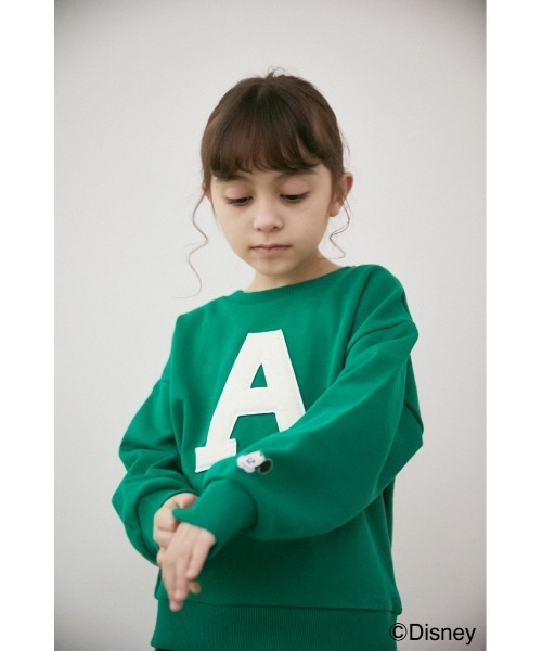 AZUL by moussy（アズールバイマウジー）の「AJUGA.×AZUL KIDS LOGO SWEAT/AJUGA.×AZULキッズロゴスウェット（スウェット・キッズ・ブラック/グリーン・MEDIUM/SMALL）」の13枚目の写真