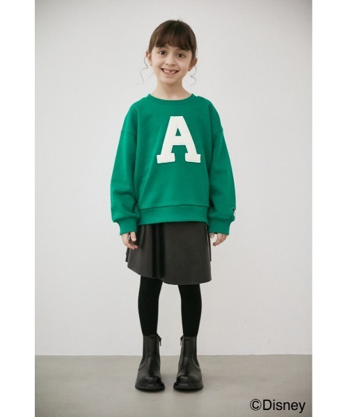 AZUL by moussy（アズールバイマウジー）の「AJUGA.×AZUL KIDS LOGO SWEAT/AJUGA.×AZULキッズロゴスウェット（スウェット・キッズ・ブラック/グリーン・MEDIUM/SMALL）」の14枚目の写真