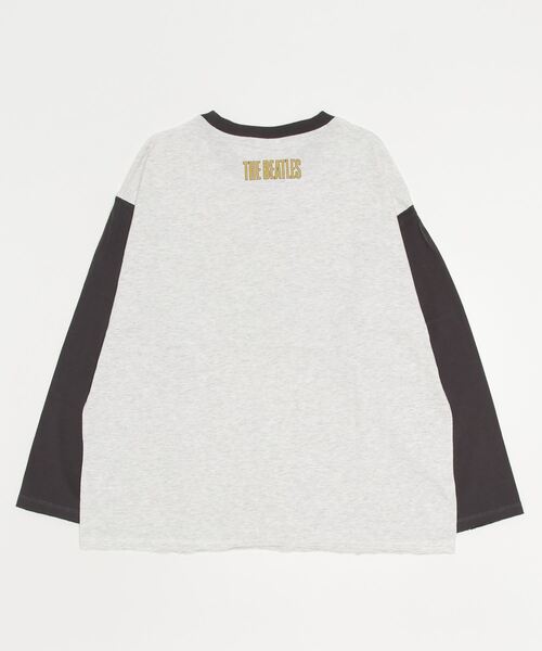 The Beatles（ザビートルズ）の「【WEB限定】[THE BEATLES/ザ ビートルズ] 配色デザイン フォトプリントロンT（Tシャツ/カットソー・レディース・チャコールグレー/ライトグレー・M/L/XL）」の4枚目の写真