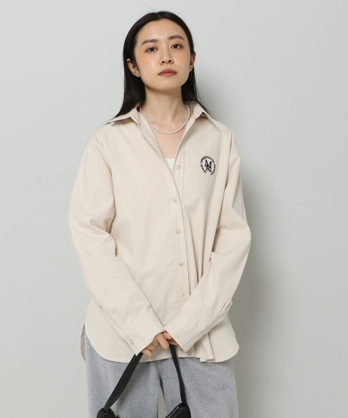 MAGPIEROBIN(マグパイロビン)の「MAGPIE ROBIN/ピーチロゴシャツ 2186347(シャツ/ブラウス・レディース・ネイビー/アイボリー・FREE)」の5枚目の写真