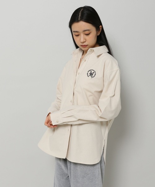 MAGPIEROBIN(マグパイロビン)の「MAGPIE ROBIN/ピーチロゴシャツ 2186347(シャツ/ブラウス・レディース・ネイビー/アイボリー・FREE)」の6枚目の写真