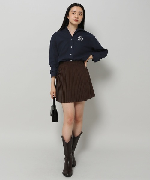 MAGPIEROBIN(マグパイロビン)の「MAGPIE ROBIN/ピーチロゴシャツ 2186347(シャツ/ブラウス・レディース・ネイビー/アイボリー・FREE)」の9枚目の写真