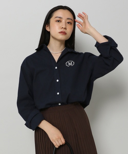 MAGPIEROBIN(マグパイロビン)の「MAGPIE ROBIN/ピーチロゴシャツ 2186347(シャツ/ブラウス・レディース・ネイビー/アイボリー・FREE)」の11枚目の写真