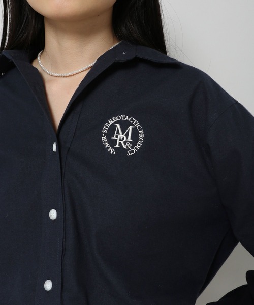 MAGPIEROBIN(マグパイロビン)の「MAGPIE ROBIN/ピーチロゴシャツ 2186347(シャツ/ブラウス・レディース・ネイビー/アイボリー・FREE)」の15枚目の写真