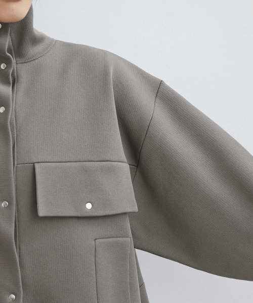 ADAM ET ROPE'（アダムエロペ）の「【WEB限定】スムースニットブルゾン