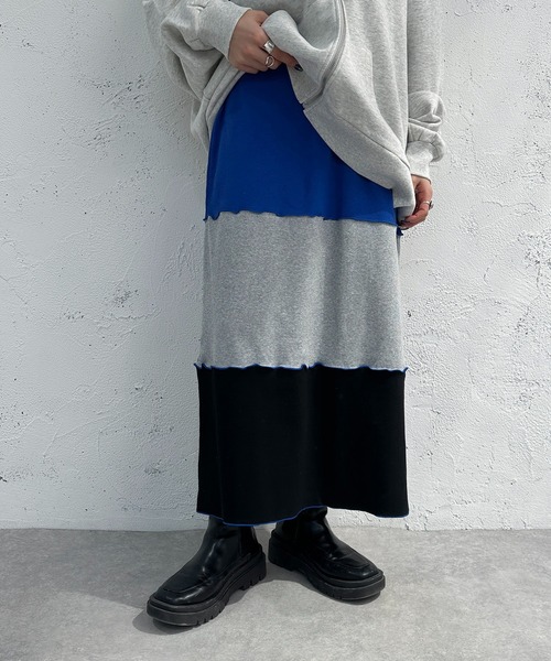 apres jour mignon(アプレジュールミニョン)の「切り替えメロースカート【ZOZOTOWN限定アイテム】(スカート・レディース・グリーン系その他/ブルー系その他/オレンジ系その他・X-LARGE/MEDIUM/SMALL)」の9枚目の写真