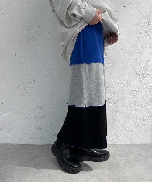 apres jour mignon(アプレジュールミニョン)の「切り替えメロースカート【ZOZOTOWN限定アイテム】(スカート・レディース・グリーン系その他/ブルー系その他/オレンジ系その他・X-LARGE/MEDIUM/SMALL)」の11枚目の写真