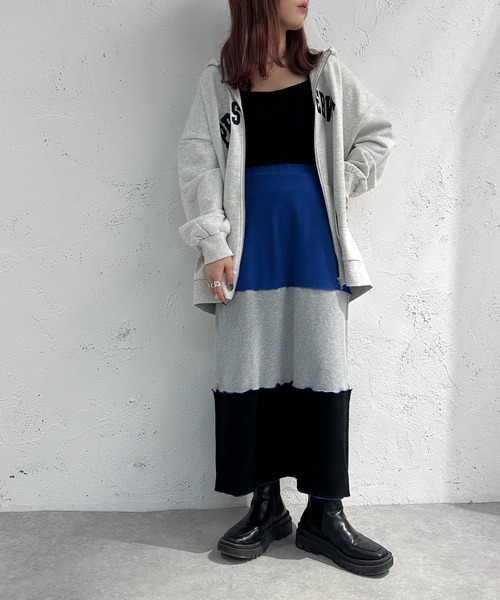 apres jour mignon(アプレジュールミニョン)の「切り替えメロースカート【ZOZOTOWN限定アイテム】(スカート・レディース・グリーン系その他/ブルー系その他/オレンジ系その他・X-LARGE/MEDIUM/SMALL)」の13枚目の写真